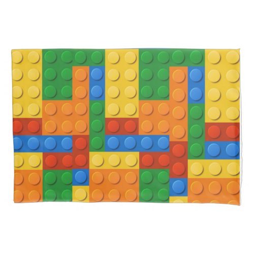Colorful Building Blocks Pillow Case