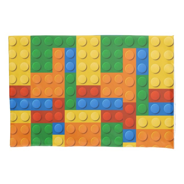 Colorful Building Blocks Pillow Case (Front)
