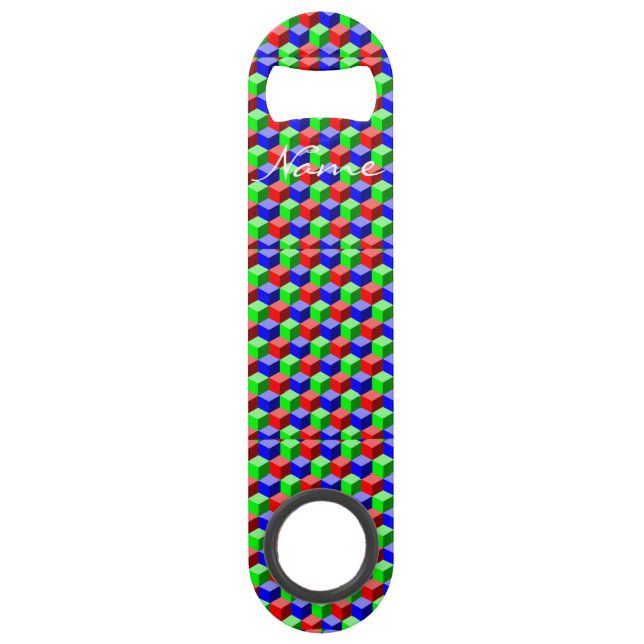Colorful Building Blocks Thunder_Cove 3-D Bar Key (Front)