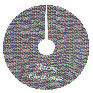 Colorful Building Blocks Thunder_Cove 3-D Brushed Polyester Tree Skirt