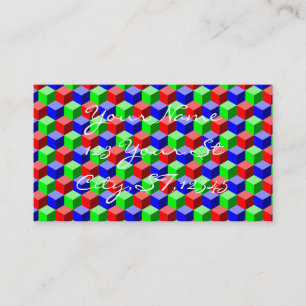 Colorful Building Blocks Thunder_Cove 3-D Business Card