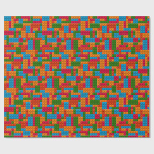 Colorful Building Brick Wrapping Paper