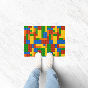 Colorful Building Bricks Kids Doormat
