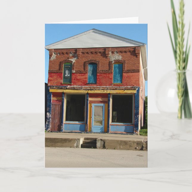 Colorful Building in Lone Tree, Iowa Card (Front)