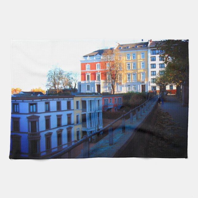 Colorful Buildings Germany Kitchen Towel (Horizontal)