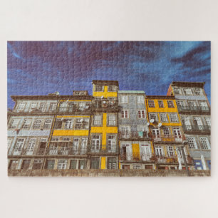 Colorful buildings of Ribeira District in Porto Jigsaw Puzzle