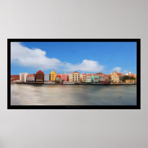 Colorful Buildings of Willemstad Curaao Poster