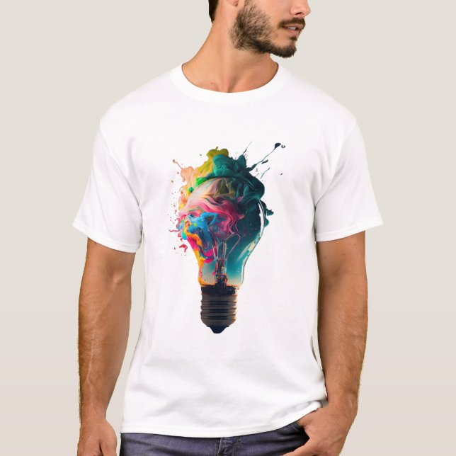 Colorful-Bulb-Design T-Shirt (Front)
