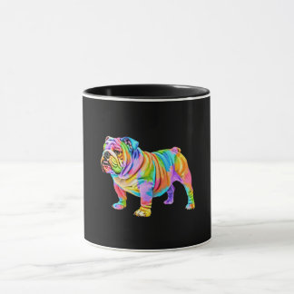 Colorful Bulldog Art Mug