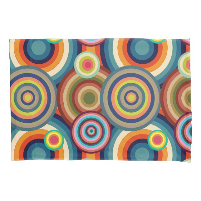 Colorful Bullseyes  Pillow Case (Front)