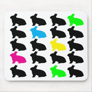 Colorful Bunnies Mousepad