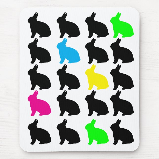 Colorful Bunnies Mousepad (Front)