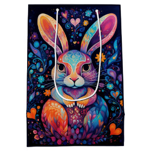 Colorful Bunny Custom txt Medium Gift Bag