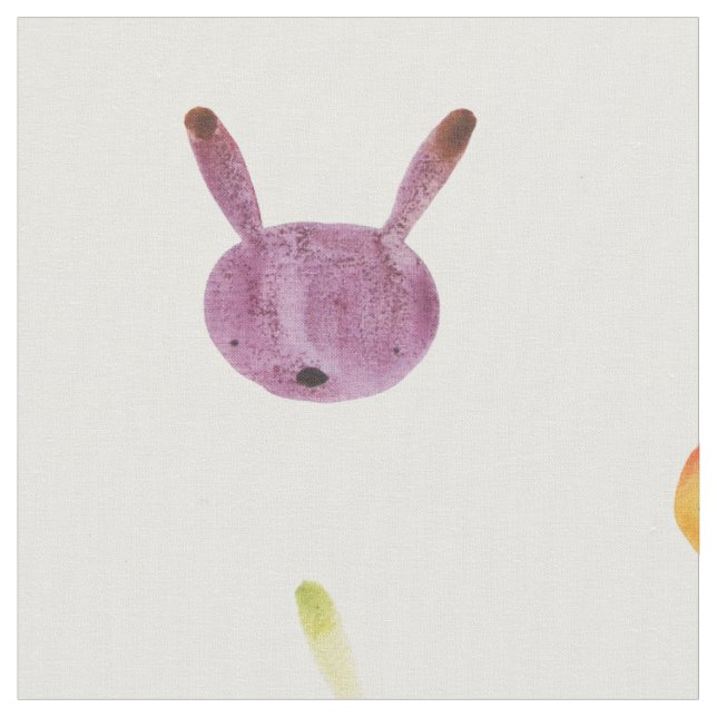 Colorful bunny fabric (Close Up)