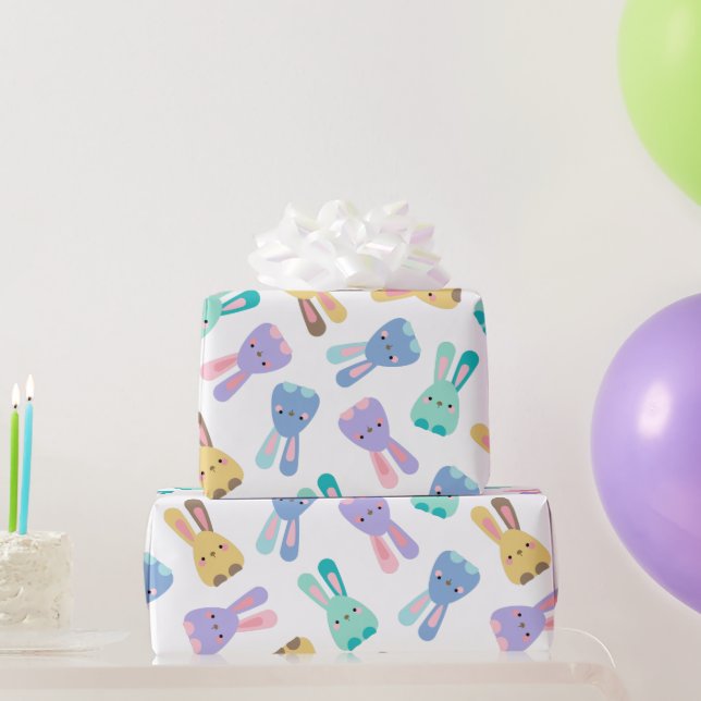 Colorful Bunny Pattern Wrapping Paper (Party Gifts)