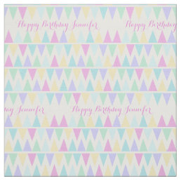 Colorful bunting custom message pattern fabric