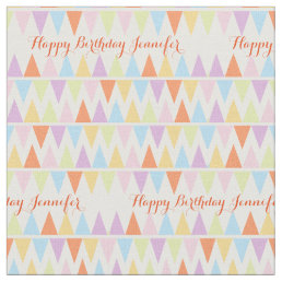Colorful bunting custom message pattern fabric