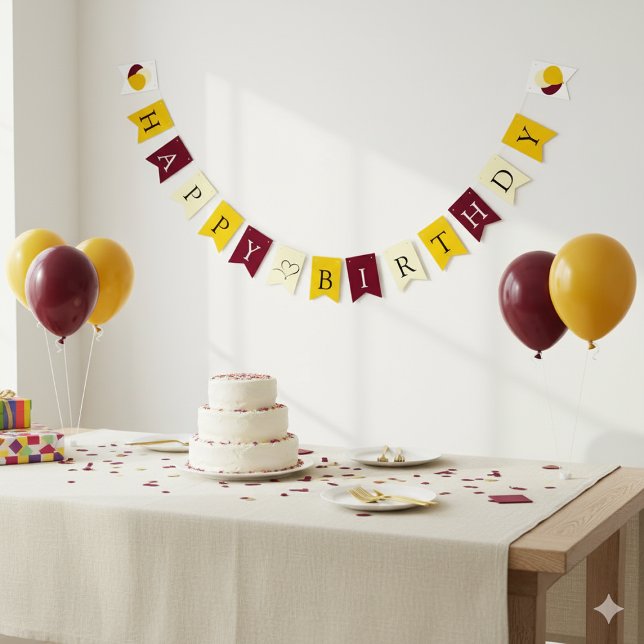 Colorful Bunting Flags for Birthday Celebrations (Colorful Bunting Flags for Birthday Celebrations)