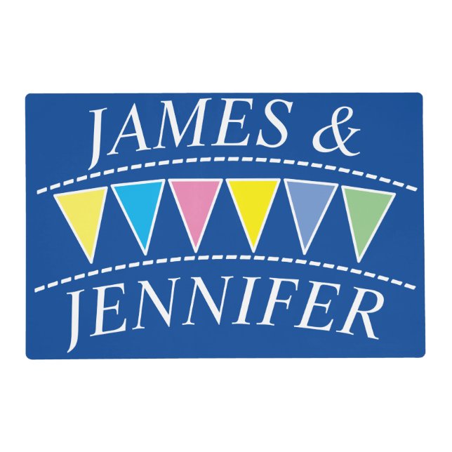 Colorful Bunting  Placemat (Front)
