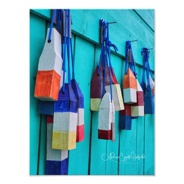 Colorful Buoys Photo Print (Front)