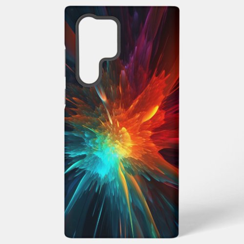 Colorful Burst Explosion Paint Clouds Samsung Galaxy S22 Ultra Case