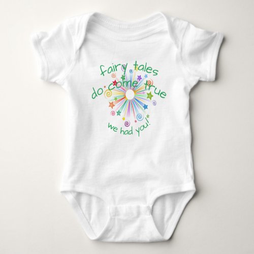 Colorful Burst Fairy Tales Do Come True Baby Bodysuit