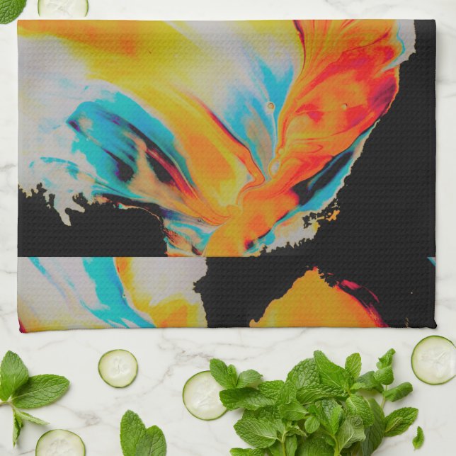 Colorful Burst Kitchen Towel (Folded)