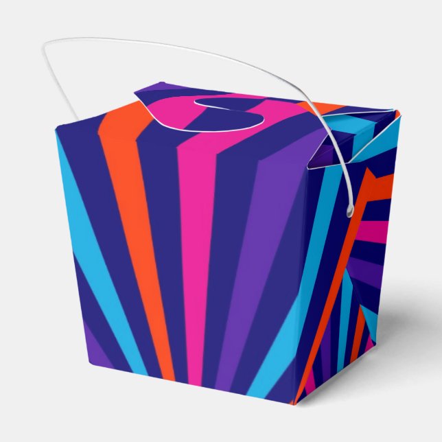 Colorful Burst Spinning Wheel Design Favor Boxes (Back Side)