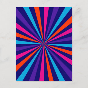 Colorful Burst Spinning Wheel Design Postcard
