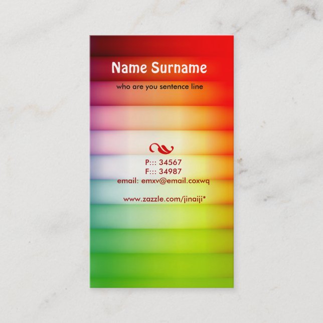 colorful business card (Front)