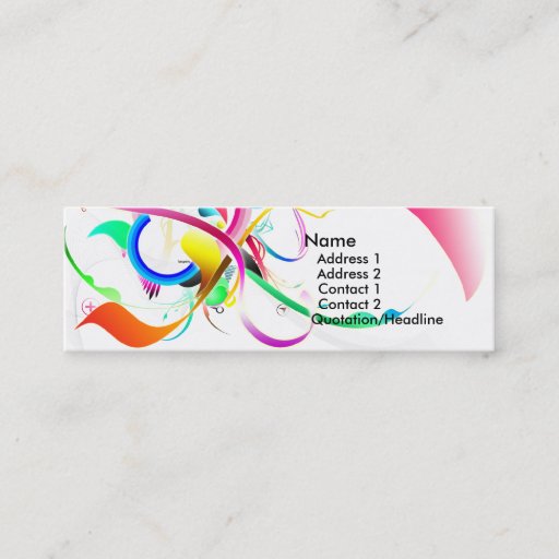 Customizable Colorful business card for sale