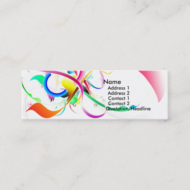 Colorful business card for sale (Front)