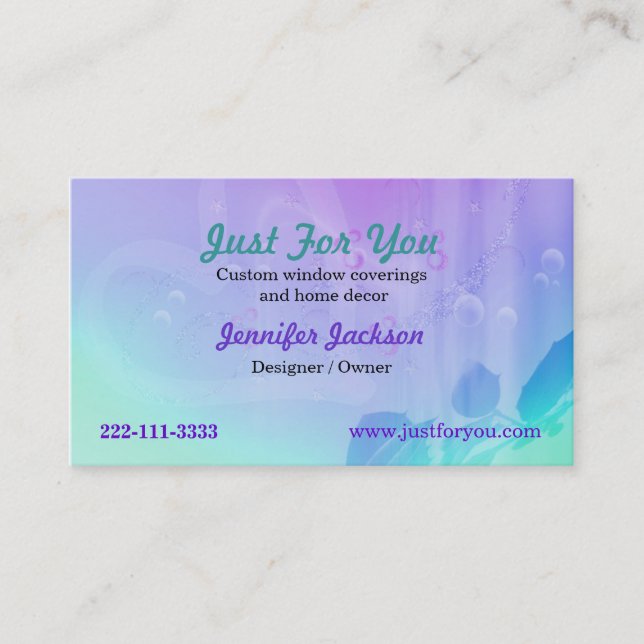 Colorful business cards (Front)