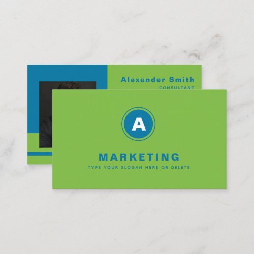 Colorful Business Marketing Professional Photo Business Card