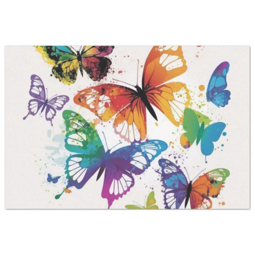 Colorful Butterflies 1 Tissue Paper