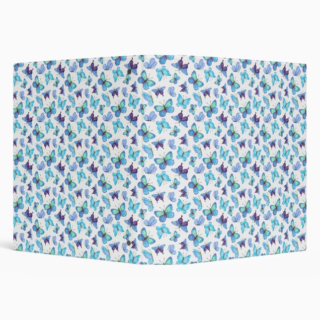 Colorful Butterflies 3 Ring Binder (Background)