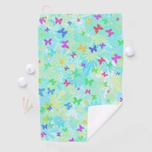 Colorful Butterflies and Daisies by Shirley Taylor Golf Towel