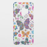 Colorful Butterflies And Flowers Pattern Uncommon Samsung Galaxy S9 Case<br><div class="desc">Cool colorful retro butterflies and flowers pattern.</div>