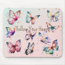 Colorful Butterflies and Hearts