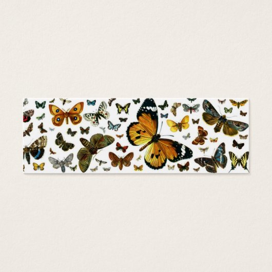 Colorful Butterflies Antiquarian Image Bookmark (Front)