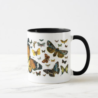 Colorful Butterflies Antiquarian Image Bookmark Mug