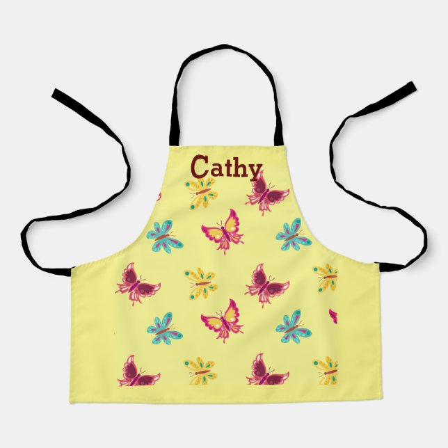 Colorful Butterflies Apron (Front)