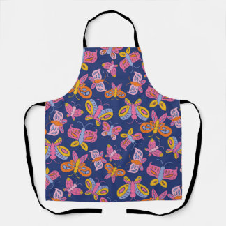 colorful butterflies apron