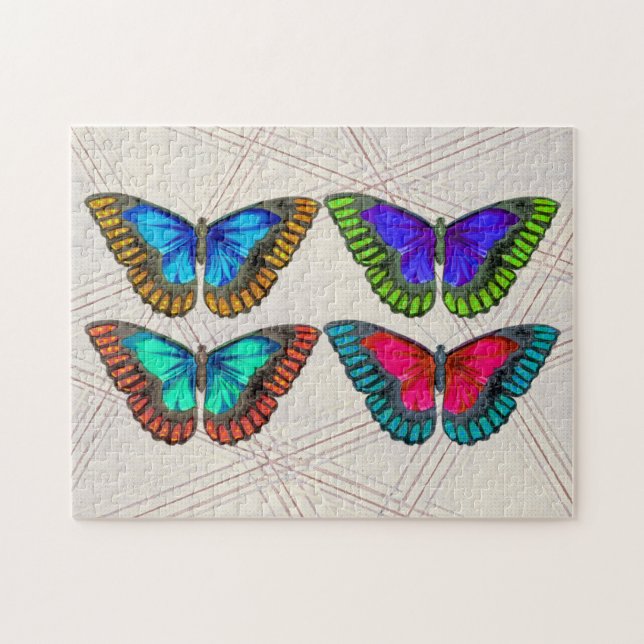 Colorful Butterflies Art Puzzle (Horizontal)