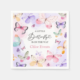 Colorful Butterflies Baby Shower Napkins
