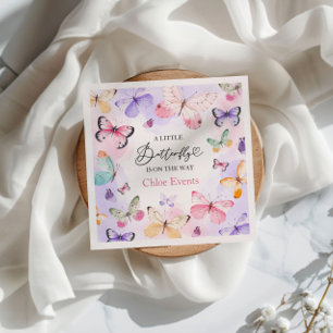 Colorful Butterflies Baby Shower Napkins