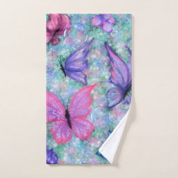Colorful Butterflies Bath Towel Set