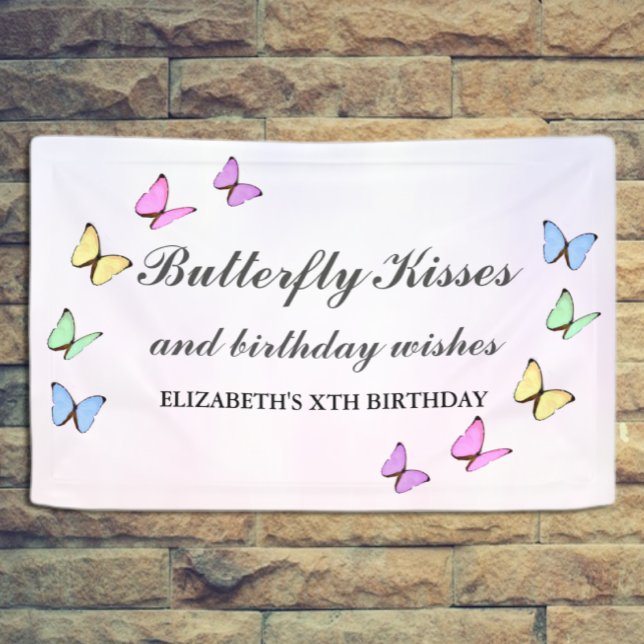 Colorful Butterflies Birthday Banner (Creator Uploaded)