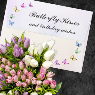 Colorful Butterflies Birthday Envelope