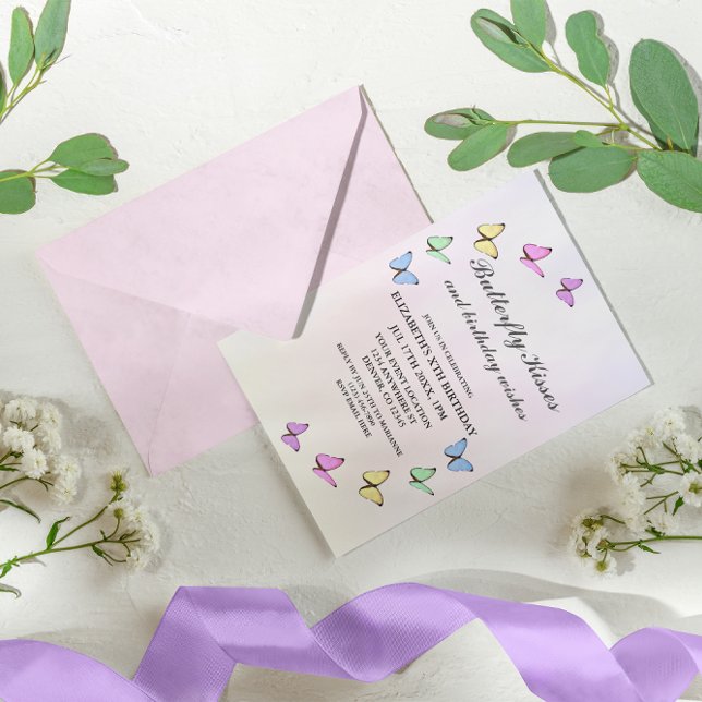 Colorful Butterflies Birthday Invitation (Creator Uploaded)